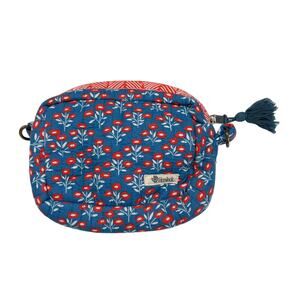 Hemlock Small Quilted Pouch Bag 8"W x 6.5"H Purse Travel Makeup Cottage Clutch